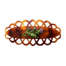 バレッタ 七宝 ブラウン パープル フラワー 148969