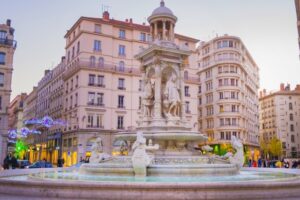 フランスのリヨンの噴水