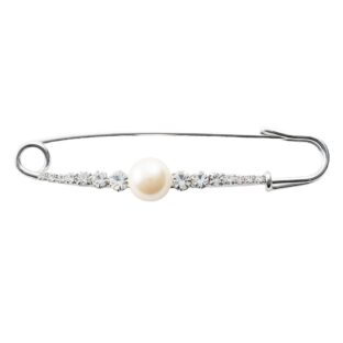 ブローチ キルトピン パール ラインストーン ホワイト 141445