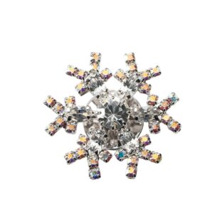バッジ ラインストーン スノー クリアカラー 141498