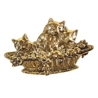 ブローチ キャット ゴールド 150625