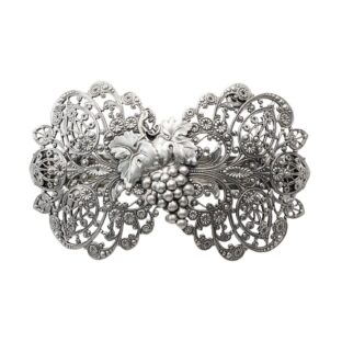 バレッタ レースメタル グレープ シルバー/ブラック 135309