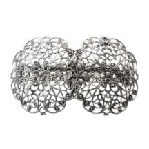 バレッタ レースメタル シルバー 葉 143767